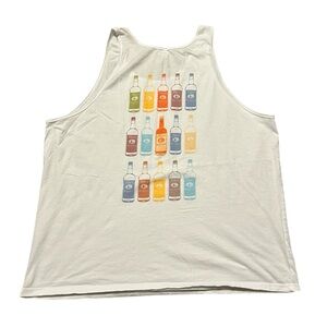 tito’s 2xl 100% cotton white front+colorful backside unisex muscle tank top